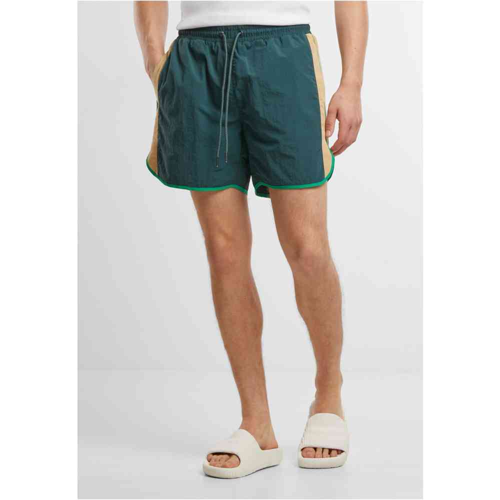 Urban Classics - Retro Look Swim shorts - Dark green